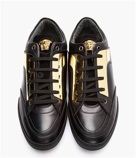 gold versace shoes white|black and gold versace shoes.